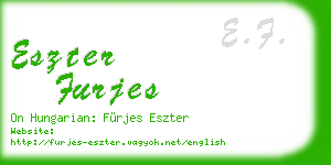 eszter furjes business card
