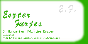 eszter furjes business card